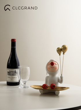 可爱红鼻子兔娃娃摆件客厅