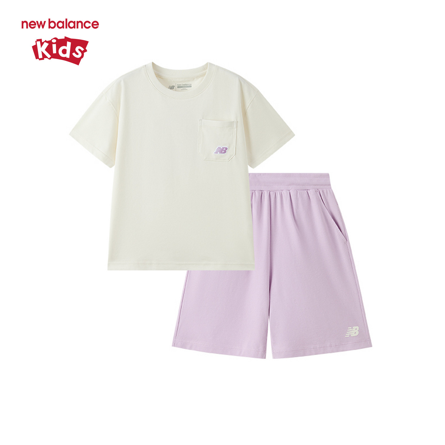 【凉感】New Balance nb童装男女26年新款T恤短裤套装ND2SG62133,淘宝优惠券,粉丝福利购,淘宝优惠卷