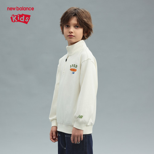 New Balance nb童装男女儿童春秋时尚半拉链卡通卫衣ND7ZF13063 - 图0