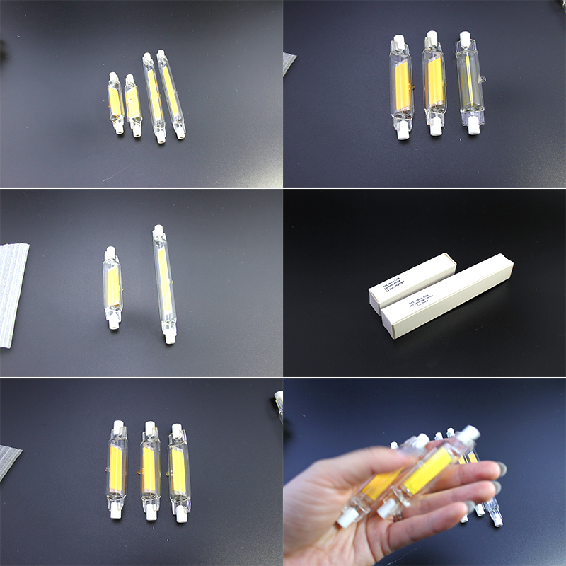 室内R7S调光LED玻璃灯管太阳管78mm118mm 220V非碘钨灯横插灯110V - 图2