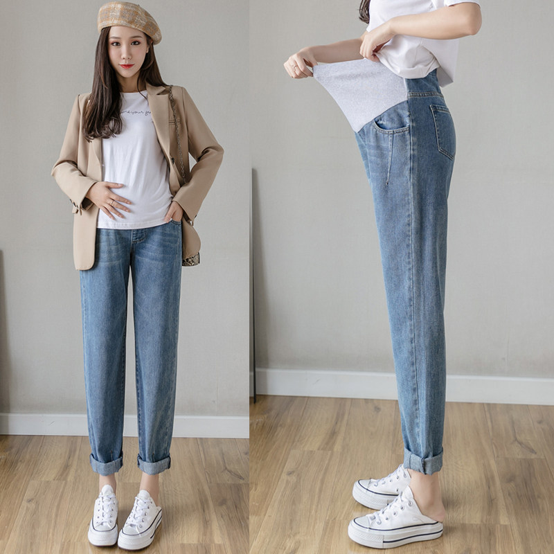 孕妇春秋款矮个子韩版打底裤牛仔裤 贝景云孕妇打底裤