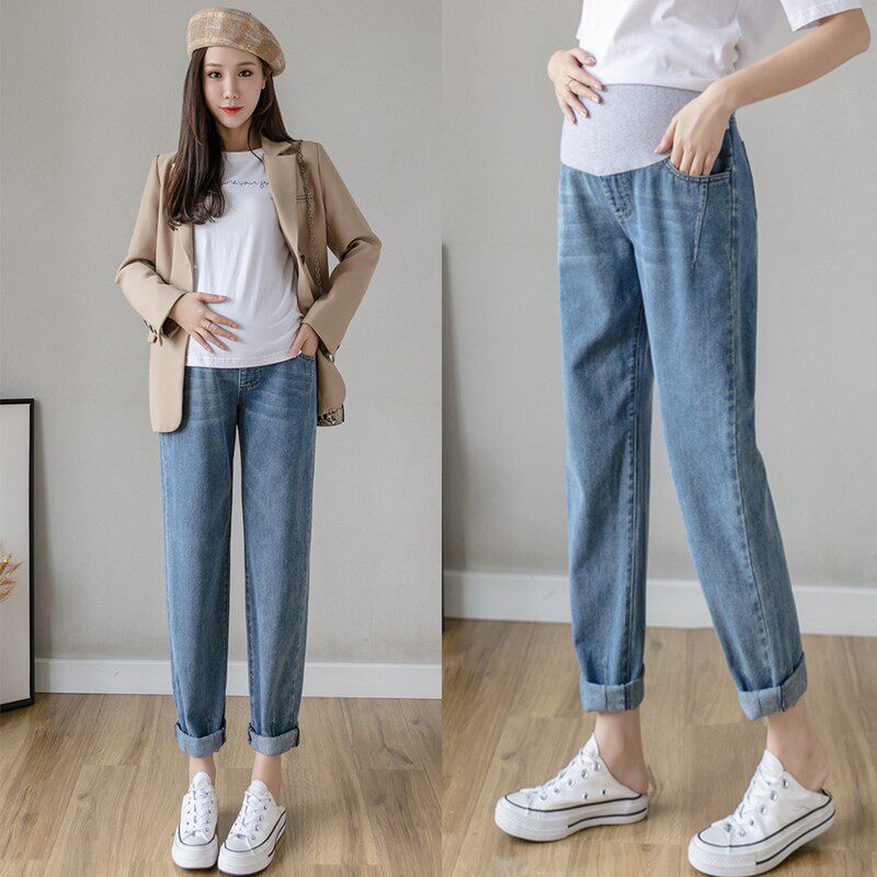 孕妇春秋款矮个子韩版打底裤牛仔裤 贝景云孕妇打底裤