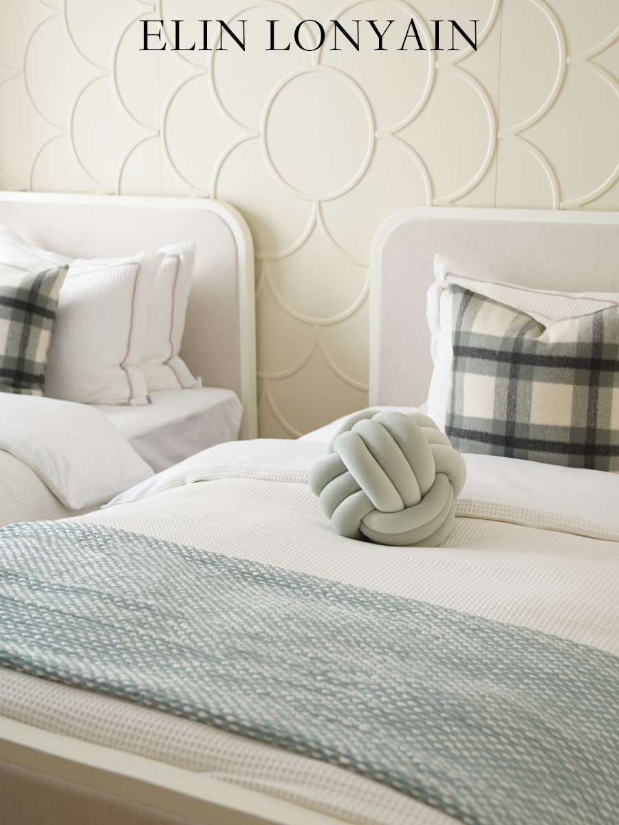 ELIN LONYAIN现代简约轻奢绿色系样板房儿童房床品搭配抱枕搭毯,淘宝优惠券,粉丝福利购,淘宝优惠卷