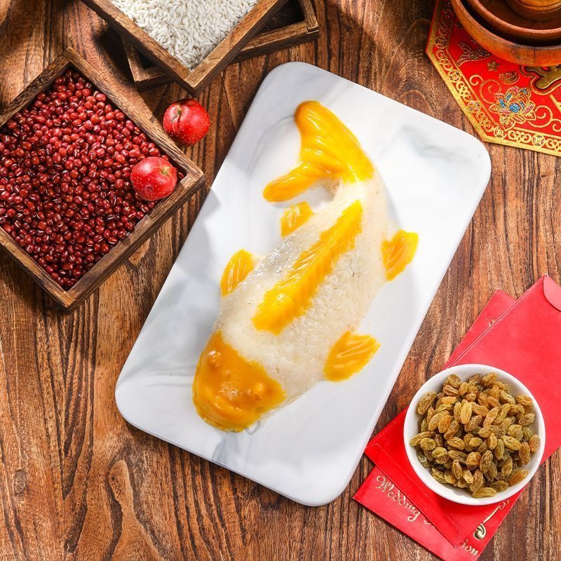 八宝饭年年有余锦鲤山楂鱼形八方来财山楂糕年夜饭糯米饭除夕年货,淘宝优惠券,粉丝福利购,淘宝优惠卷