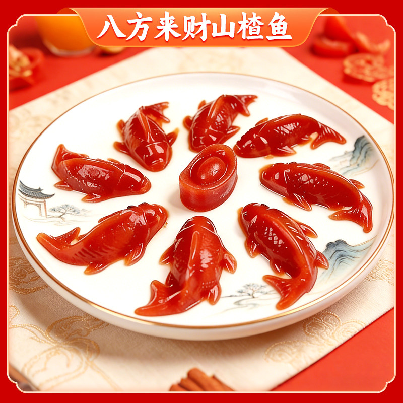八宝饭年年有余锦鲤山楂鱼形八方来财山楂糕年夜饭糯米饭除夕年货,淘宝优惠券,粉丝福利购,淘宝优惠卷