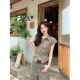Summer plaid POLO collar ເສື້ອຍືດແຂນສັ້ນສໍາລັບແມ່ຍິງ