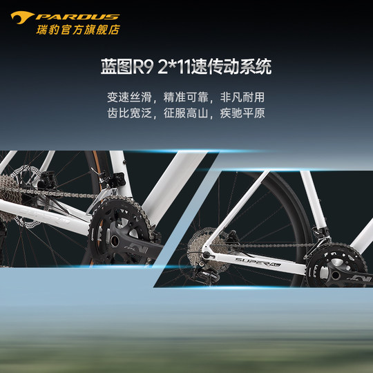 PARDUS瑞豹SUPER AL R9套件22变速耐力铝合金公路车105竞赛自行车