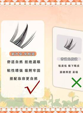 心心恋恋免胶款10排大容量太阳花三部曲免卸新手分学生正品假睫毛