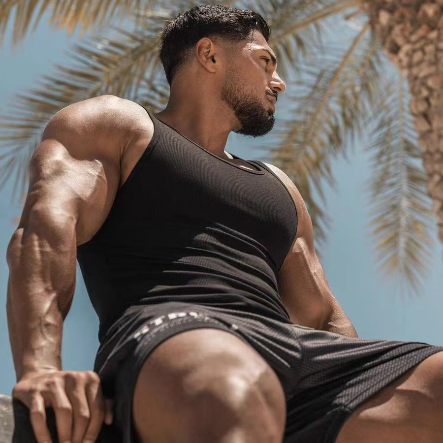 美式健身运动背心男款夏季吸汗透气螺纹吊带紧身衣无袖男T恤打底,淘宝优惠券,粉丝福利购,淘宝优惠卷