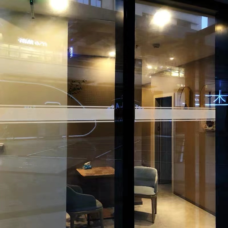 玻璃门防撞贴纸厨房家用公司办公室小心玻璃提示磨砂腰线条静电贴,淘宝优惠券,粉丝福利购,淘宝优惠卷