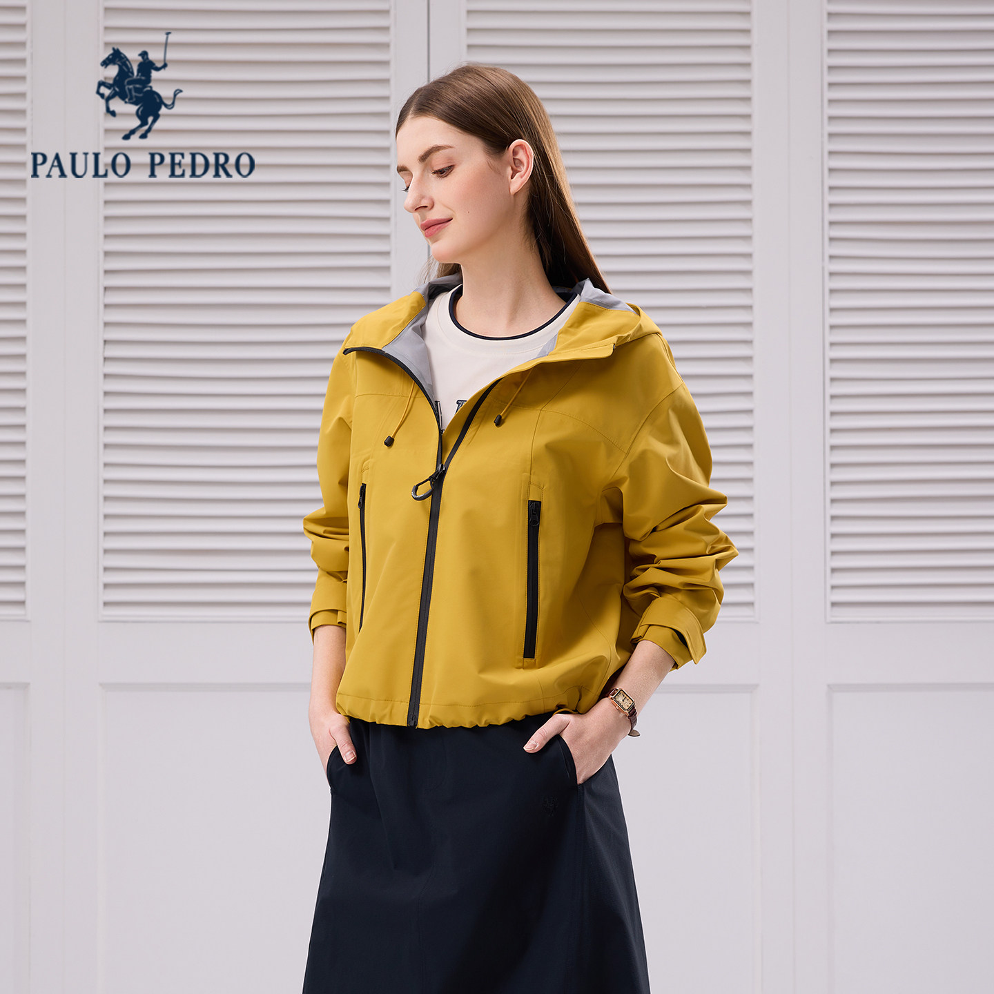 保罗彼得2026春季新款女夹克外套户外休闲连帽防水上衣YIFAJ00670,淘宝优惠券,粉丝福利购,淘宝优惠卷
