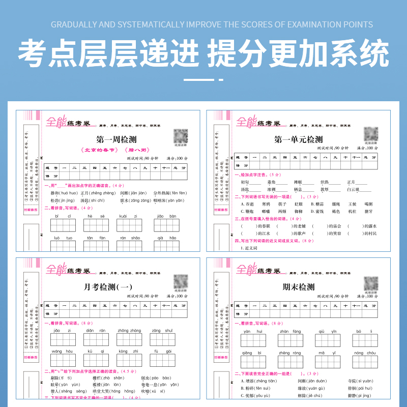 2024新版全能练考卷一二三四年五六年级上下册人教版试卷测试卷全套同步训练书语文数学英语黄冈课课练单元期中期末冲刺100分卷子 - 图1