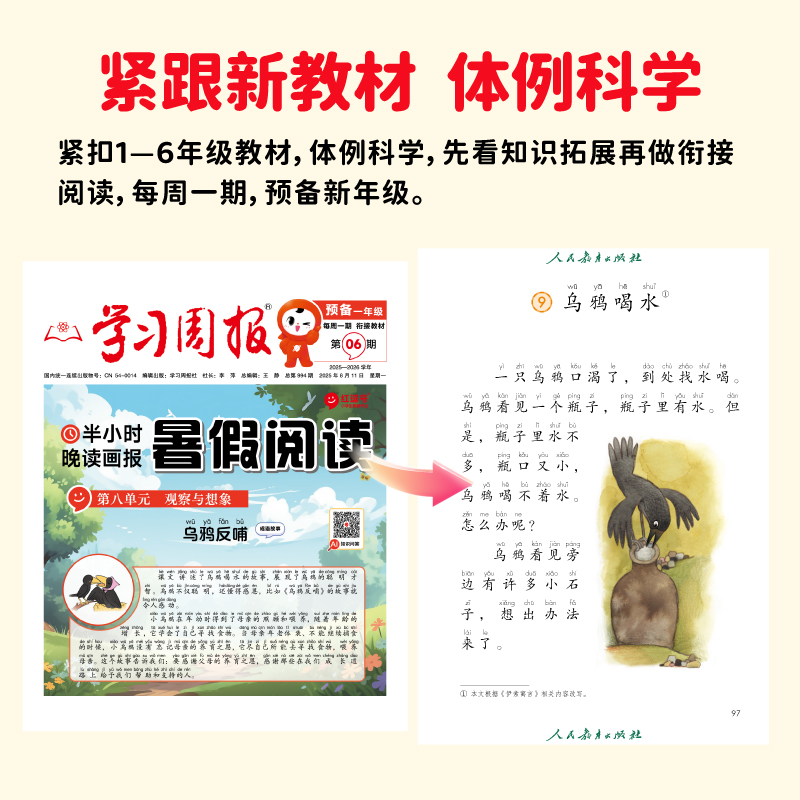 2025新学习周报小学一二三四五年级预备新年级半小时暑假衔接阅读知识拓展同步教材晚读一周一练基础知识训练课外阅读全年期刊报纸 - 图0