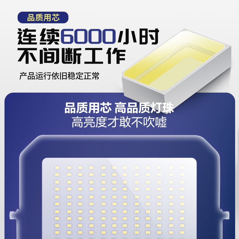 公牛户外投光灯大功率超亮照明室外工厂工地仓库厂房防水泛光射灯