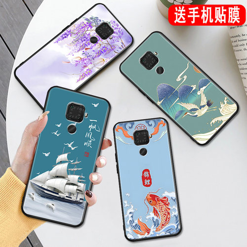 秋昊适用于华为nova5ipro简约文字spn-al00手机壳spn-tl00全包防摔nova5z网红spn-al10古风保护套mate30lite-图0