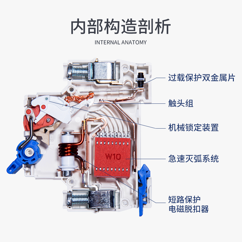 正泰NXBLE空气开关带漏电保护器家用220v三相四线断路器2p漏保63a - 图1