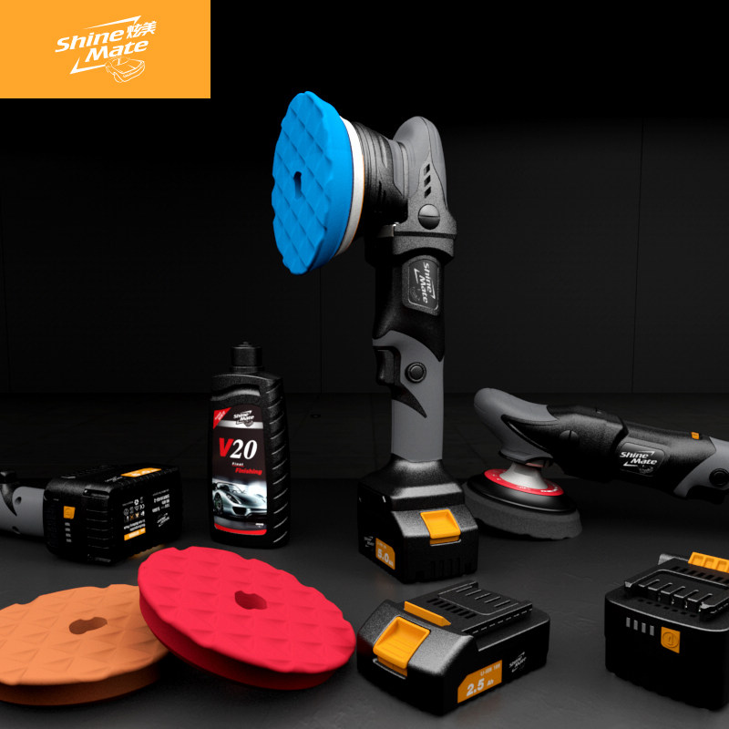 炫美无线偏心抛光机汽车美容家用5寸抛光工具充电车用震抛机套装,淘宝优惠券,粉丝福利购,淘宝优惠卷