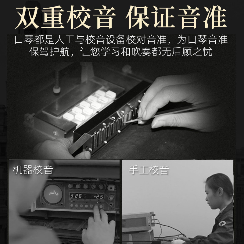 上海国光28孔重音成人演奏级口琴 安乐乐器口琴