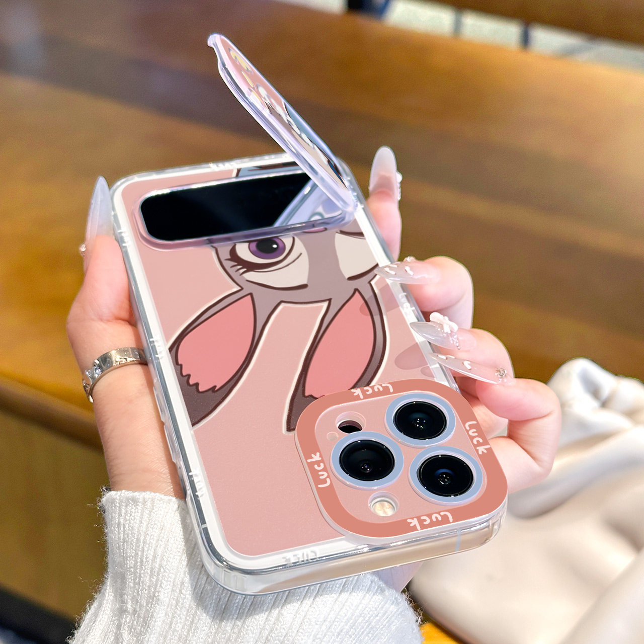 贴贴朱迪尼克镜子支架手机壳苹果17Promax华为vivo情侣iPhone16疯狂动物城OPPO小米15狐14兔子警官和狐狸适配,淘宝优惠券,粉丝福利购,淘宝优惠卷