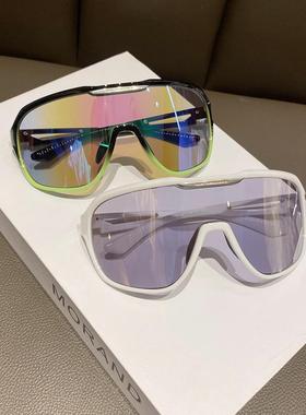 抗UV太阳眼镜女户外跑步太阳眼镜日夜两用运动护目防风骑行眼镜男