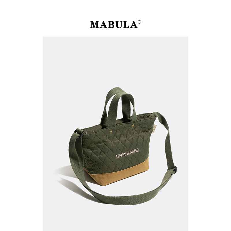 MABULA复古撞色菱格托特包女2025秋冬大容量通勤单肩包通勤手提包,淘宝优惠券,粉丝福利购,淘宝优惠卷
