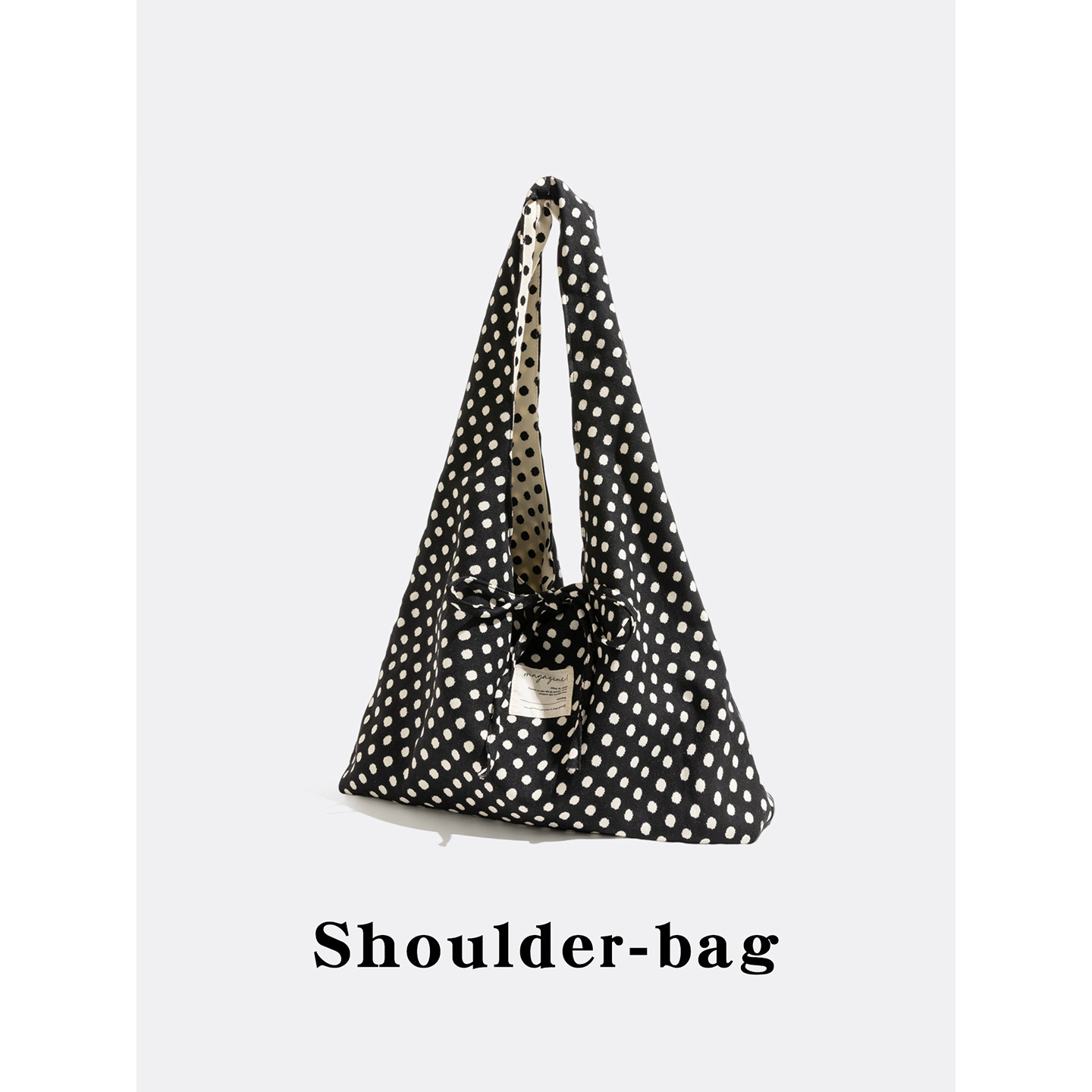 MABULA波点托特包2025秋冬新款手提包小众通勤大容量单肩帆布包包,淘宝优惠券,粉丝福利购,淘宝优惠卷