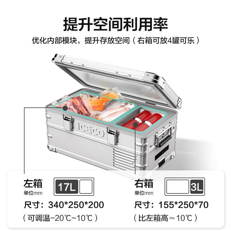 英得尔ICECO户外露营便携车载冰箱车家两用12V24V220V通用J20