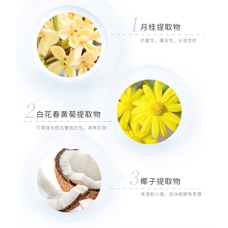 拍3件 氨基酸洗面奶补水保湿深沉清洁洁面乳收缩毛孔黑头控油护肤_美容护肤_美体_精油 第1张