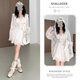 French lace jacquard hollow sleeve long sleeve protection shirt for women