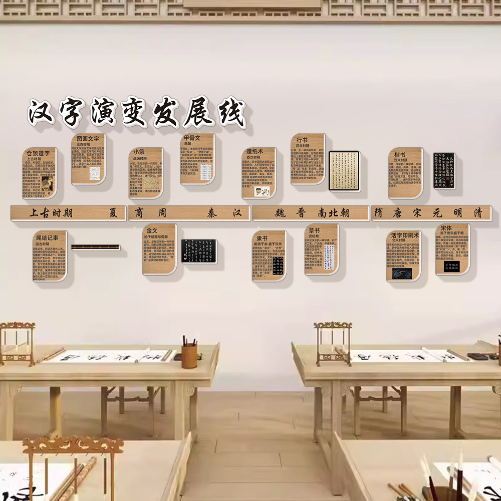 书法教室装饰培训班文化氛围背景墙墙面环创文化墙贴纸墙贴挂画,淘宝优惠券,粉丝福利购,淘宝优惠卷