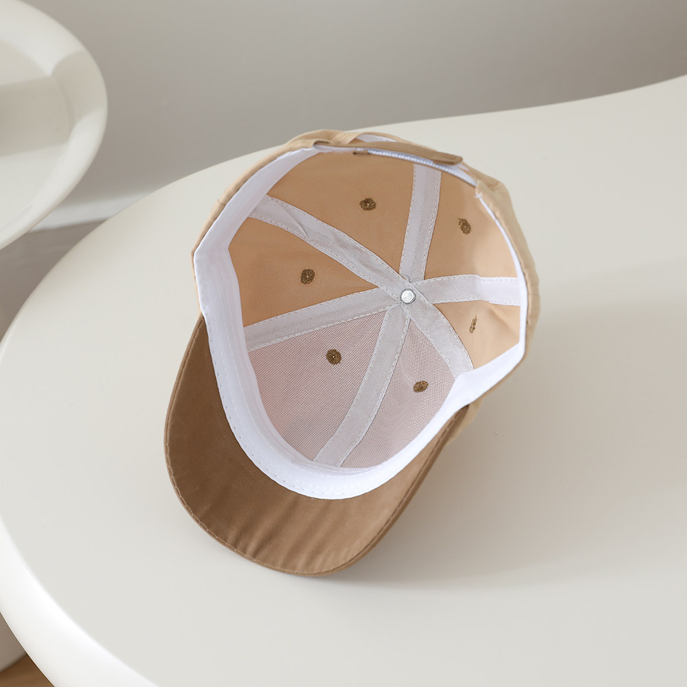 儿童棒球帽男女童春秋季字母刺绣短檐鸭舌帽拼色简约遮阳防晒帽子,淘宝优惠券,粉丝福利购,淘宝优惠卷