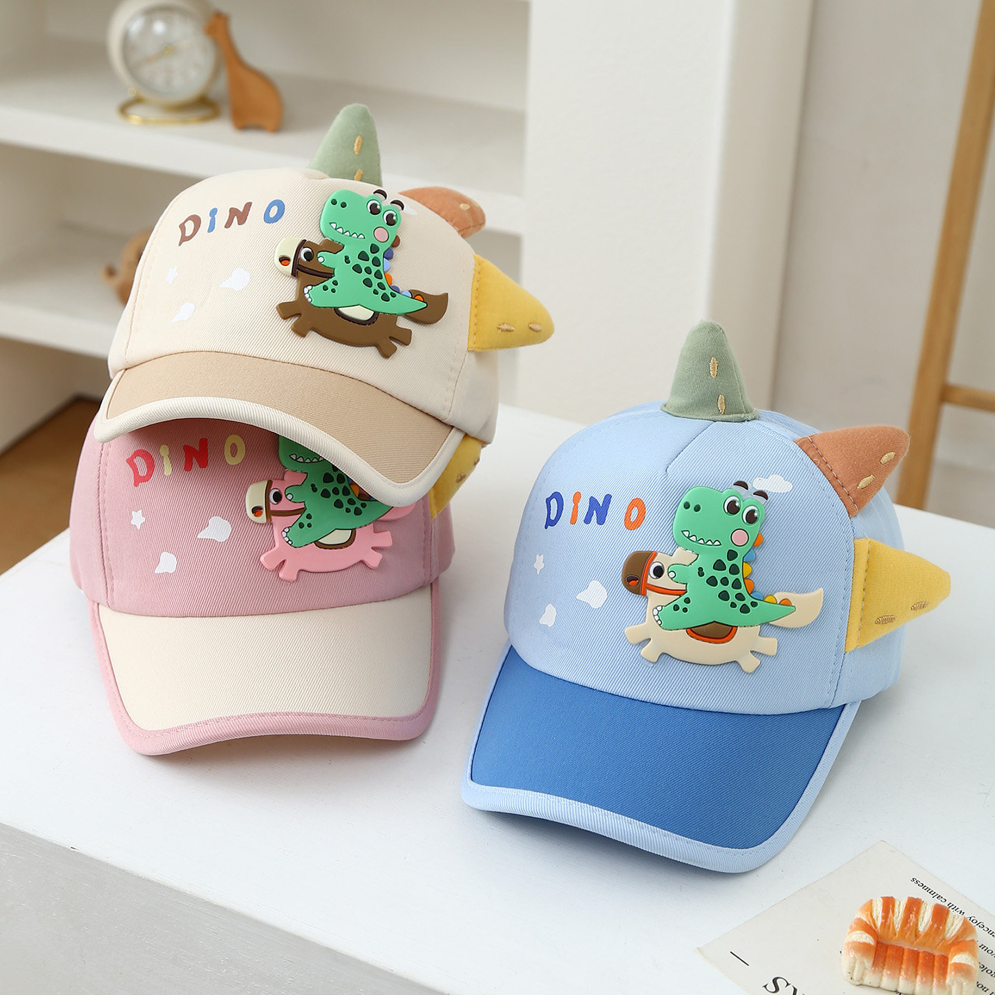 宝宝帽子卡通恐龙棒球帽男女童春秋季可爱鸭舌帽宝宝遮阳防晒帽子,淘宝优惠券,粉丝福利购,淘宝优惠卷