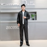 Штаны, толстовка с капюшоном, флисовый водонепроницаемый ветрозащитный удерживающий тепло комплект для пожилых людей для работы, для среднего возраста, оверсайз