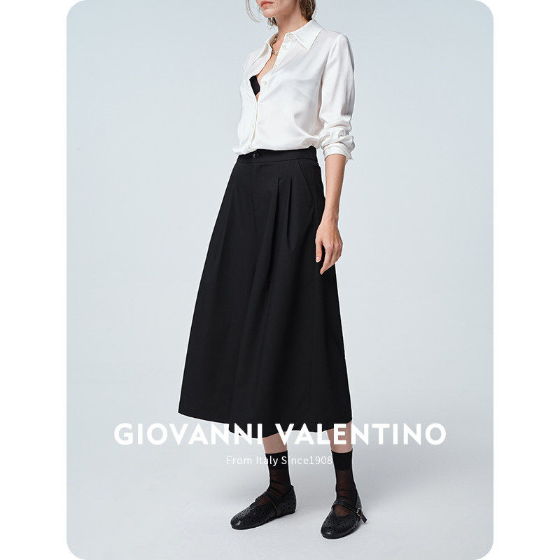 GIOVANNI VALENTINO百搭休闲裤女士2025春夏季新款阔腿裤八分裤,淘宝优惠券,粉丝福利购,淘宝优惠卷