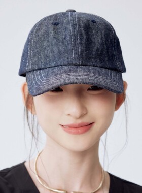 clásico复古洗水麻牛仔鸭舌帽