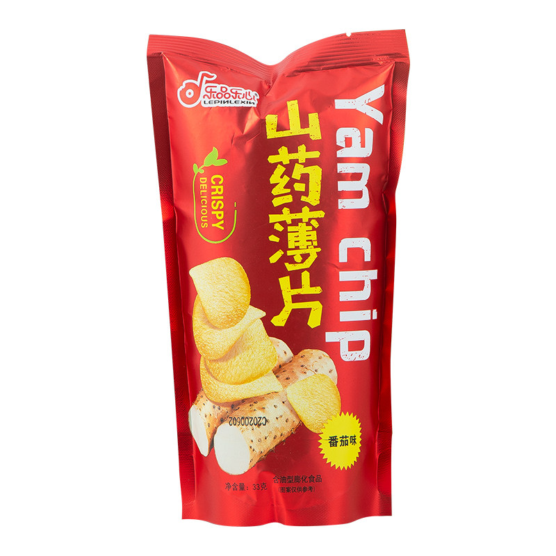 乐品乐心山药薄片33克大包装网脆片 徐州筋斗云膨化食品