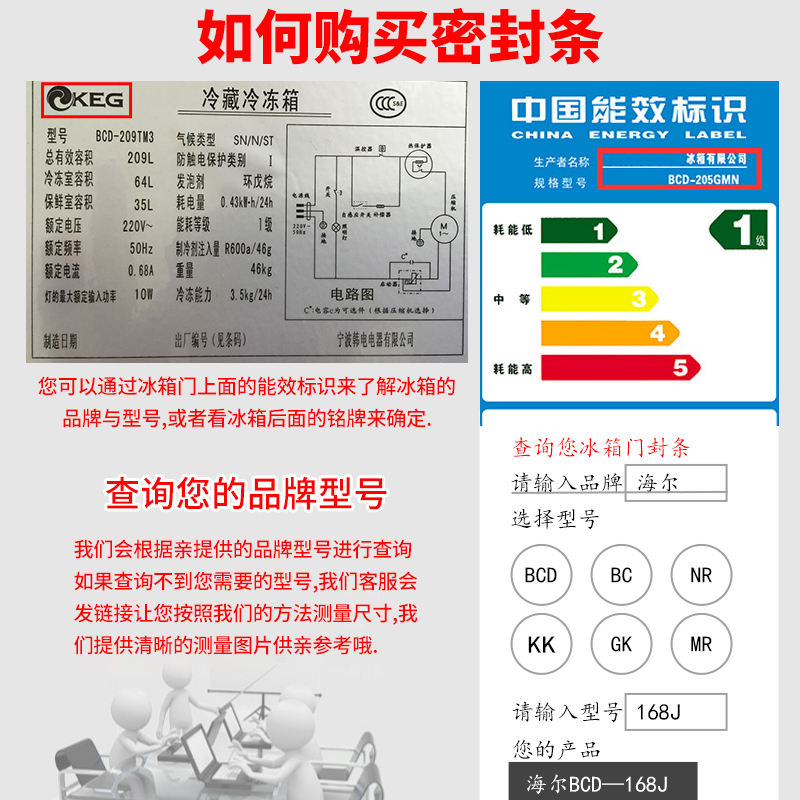 适用于西门子KG19E16T1-KK23E00TI冰箱密封条门封条胶条卡条强磁 - 图1