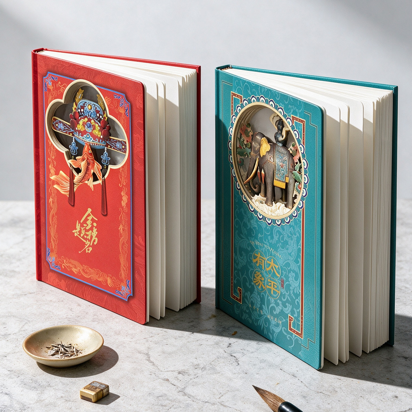 The first prize in stationery from the Forbidden City and the 3D paper sculpture notebook