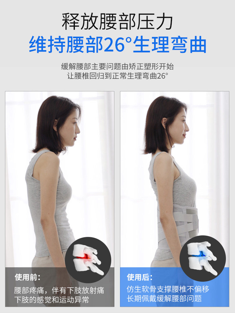 修正医用腰椎间盘突出男女士护腰带 金克丝医疗器械护具（器械）