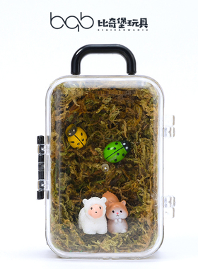 植物绿植迷你行李箱造景桌面摆件