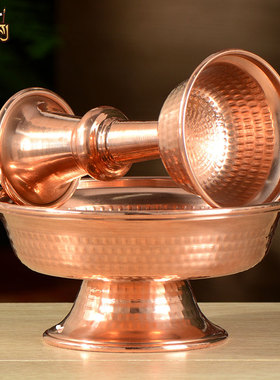 藏老喵藏式铜制护杯上供下供摆件