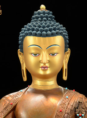 藏式红铜释迦牟尼桌面装饰品摆件