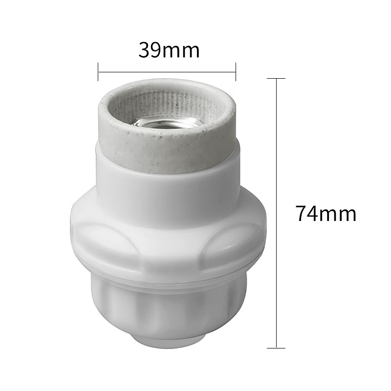 e27螺口灯座陶瓷灯头吸顶式专用led灯泡螺纹防水灯口胶木灯