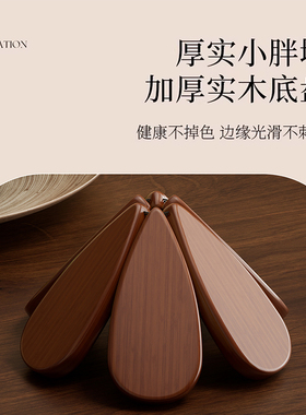 创意圣诞树隔热垫餐桌摆件一棵树实木防烫耐高温锅垫折叠杯垫碗垫