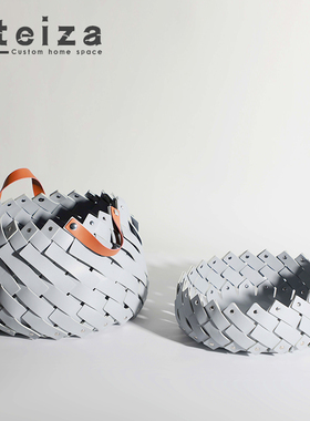 客厅卧室样板间编织收纳摆件