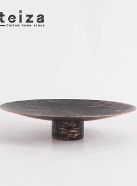 Oteiza现代简约金属果盘几何创意托盘样板间餐厅客厅酒店餐桌摆件