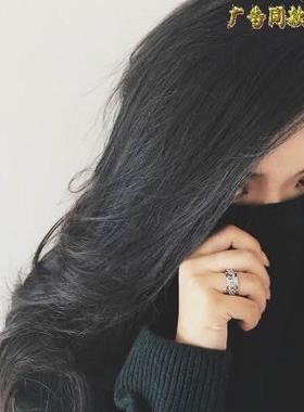 唯爱泰国中性风旋转纹理情侣戒指