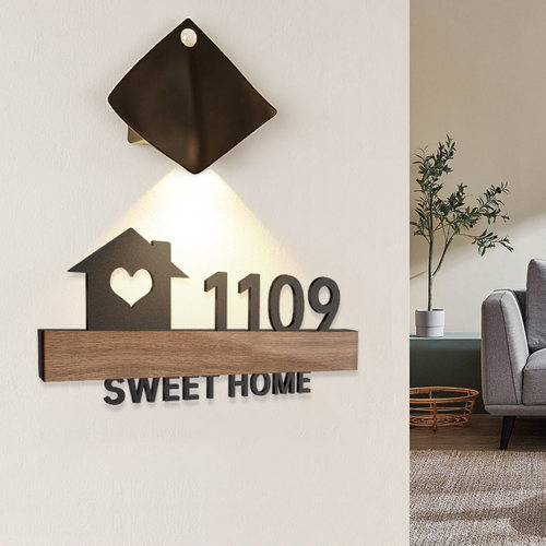 立体镂空门牌定制号码牌家用个性创意房号牌房间号码办公室酒店宾馆包厢数字入户门贴牌子木纹门贴门号牌订制 - 图2