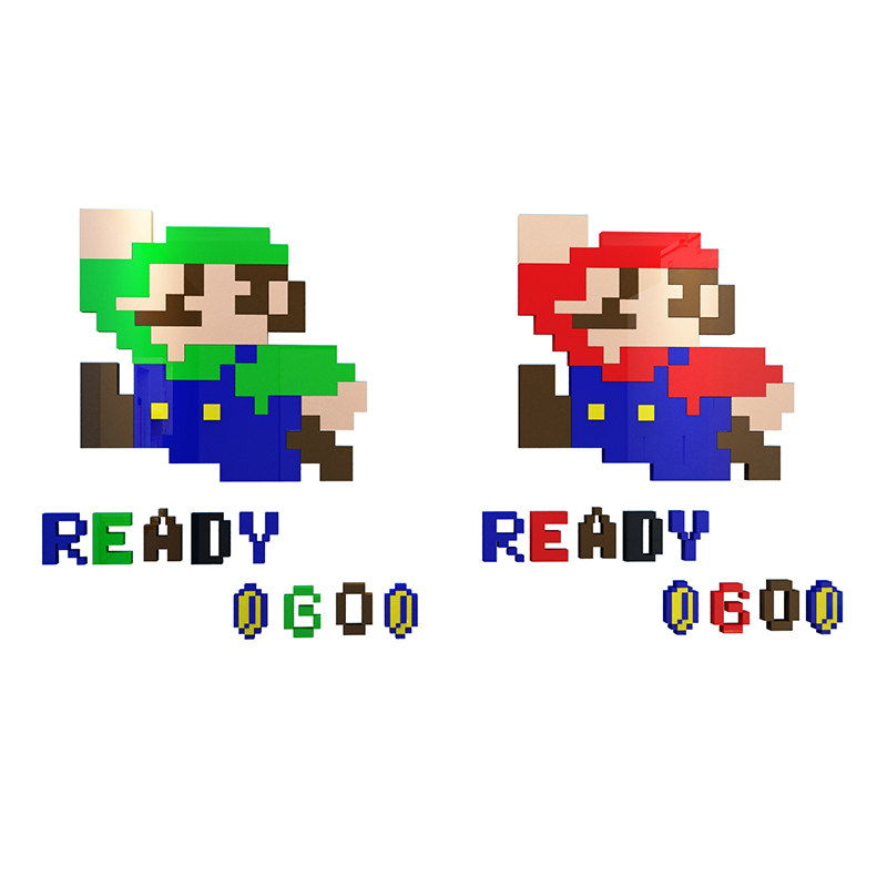 网红电竞房间布置装饰超级玛丽马里奥墙贴纸电玩屋吧创意立体挂画