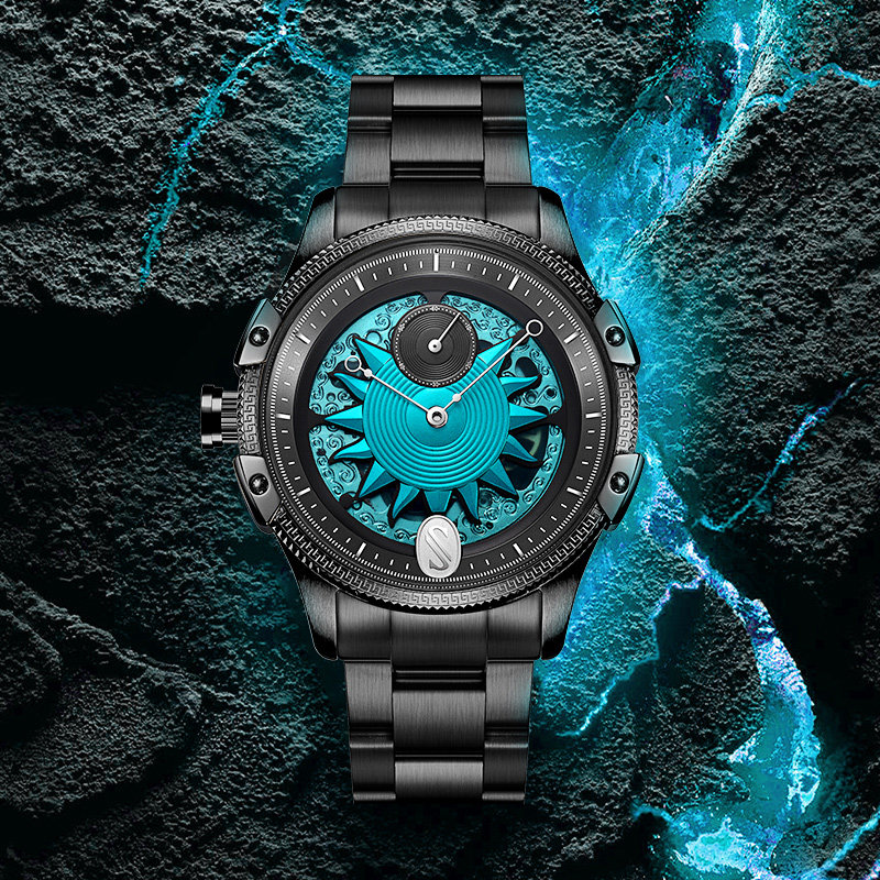 sniica史尼嘉男全自动镂空款机械表 sniica国产腕表